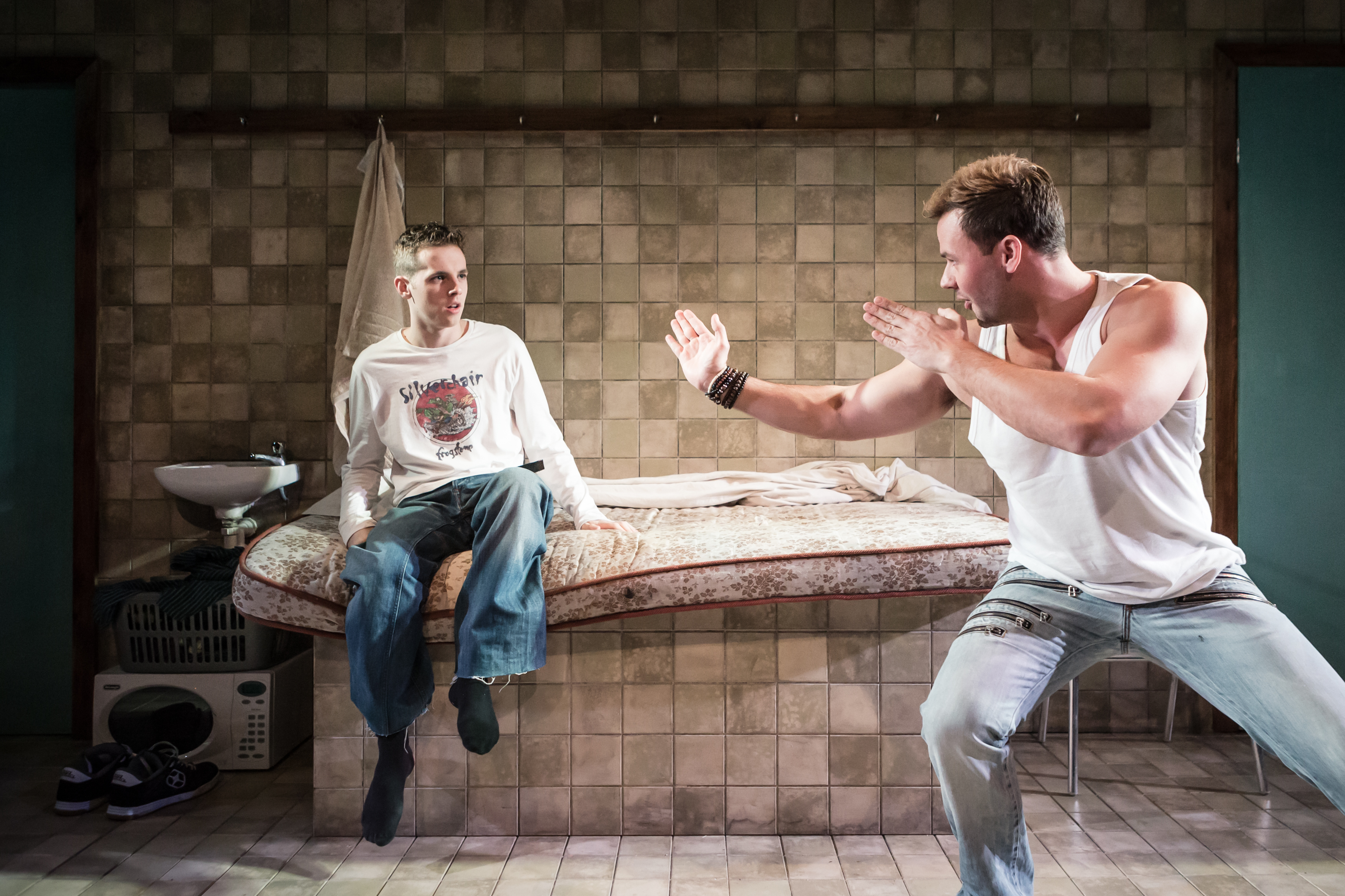 Roly Botha as Shane &amp; Dan Hunter as Will in STRANGERS IN BETWEEN. Credit Scott Rylander