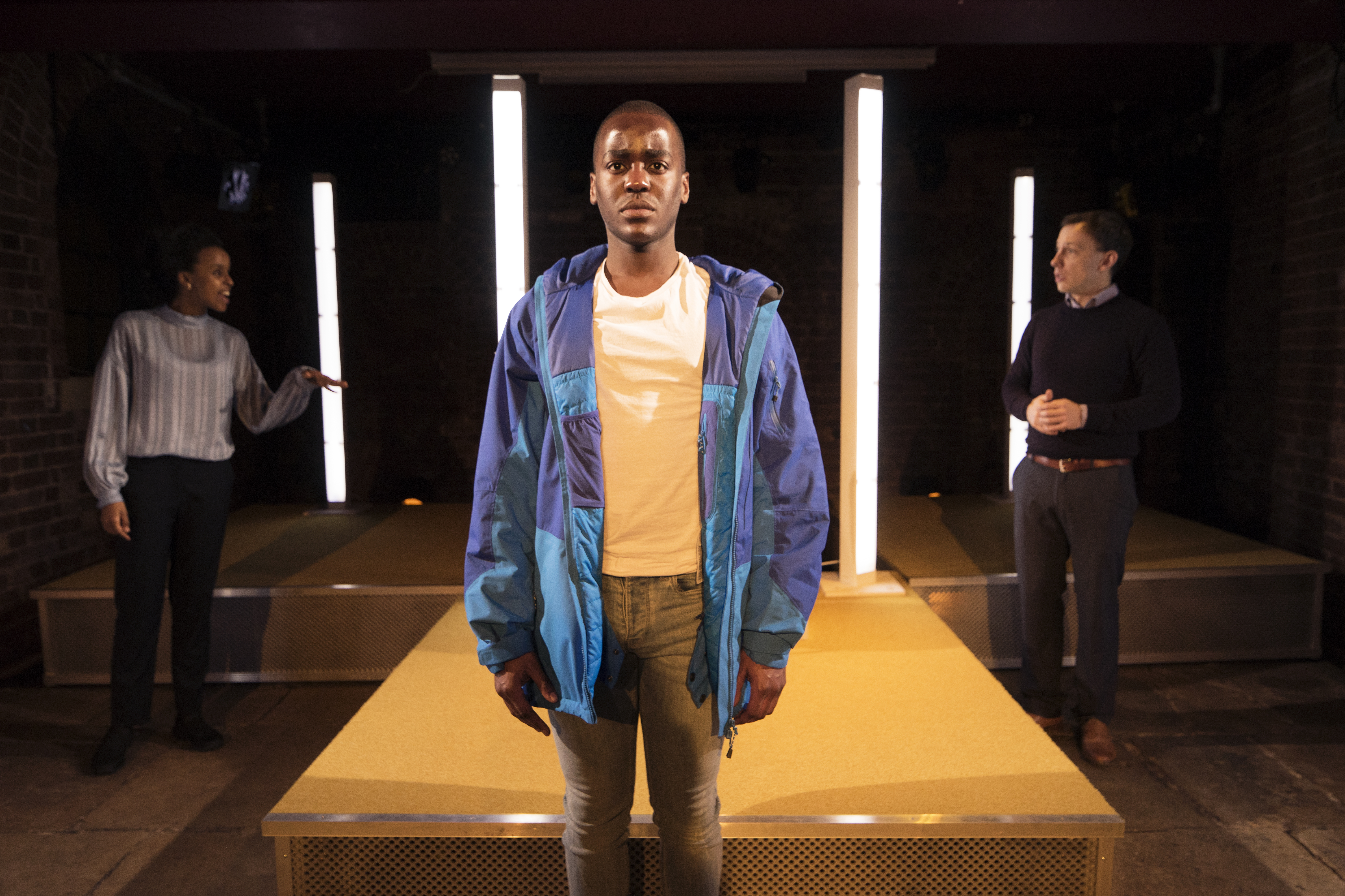 The Claim, UK Tour - Yusra Warsama, Ncuti Gatwa and Nick Blakeley (courtesy of Paul Samuel White)