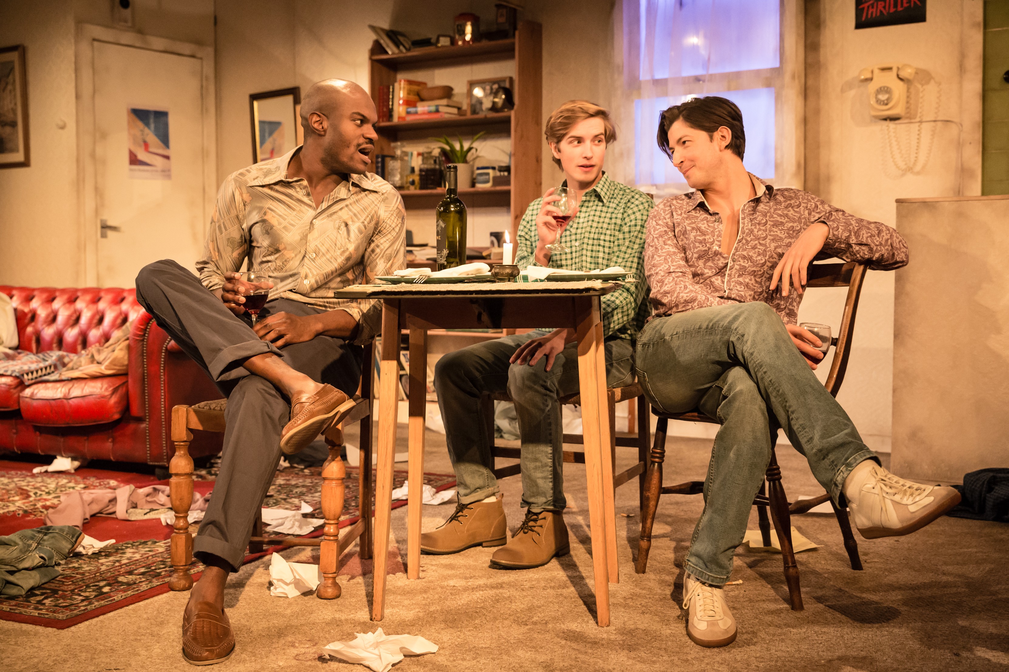 l-r stanton plummer-cambridge, tom lambert and lee knight in coming clean credit scott rylander