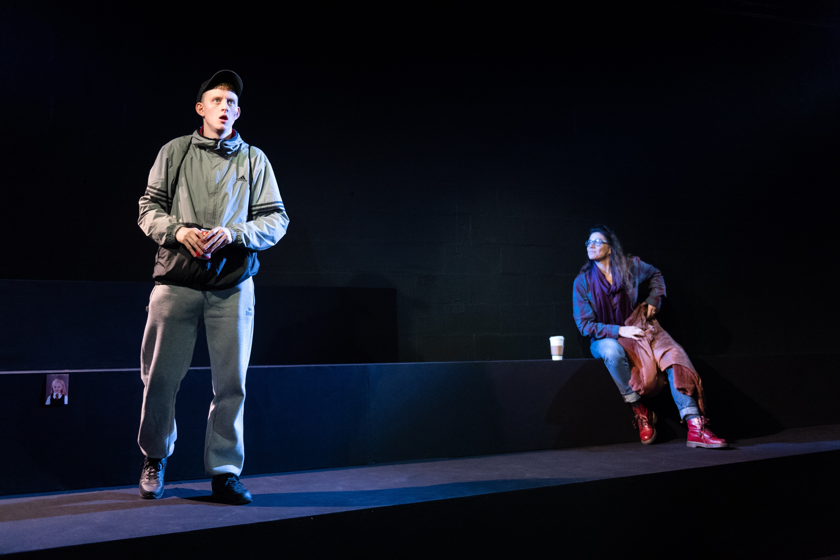 Lorn Macdonald and Neve McIntosh in Mouthpiece. Credit Roberto Ricciuti