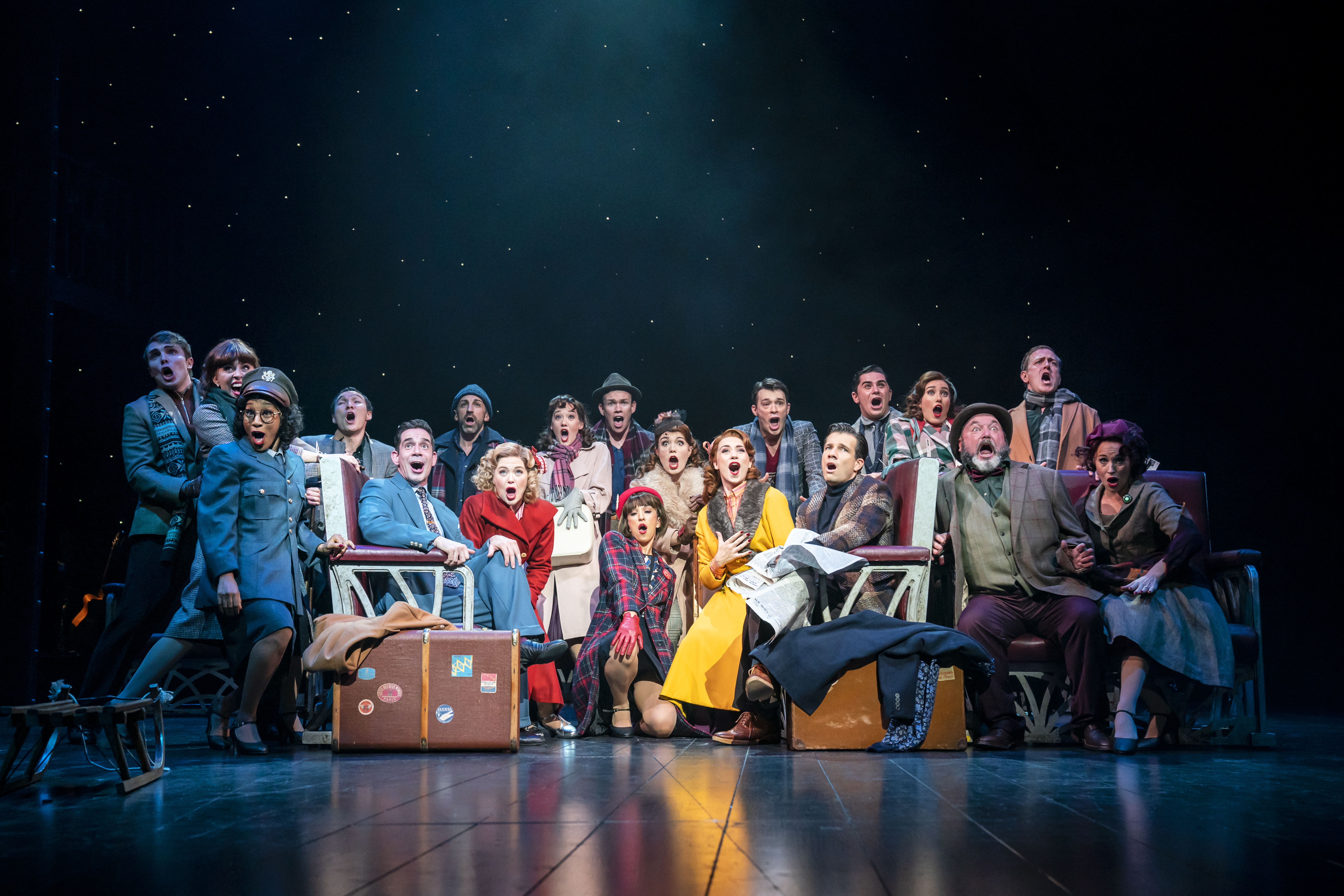 3. WHITE CHRISTMAS THE MUSICAL. The Company. Photo Johan Persson